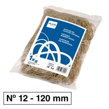 GOMAS ELASTICAS N°12 120MM BOLSA 1KG