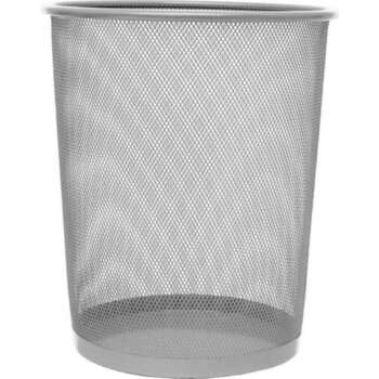PAPELERA PLUS METAL GRANDE REJI.PLATA