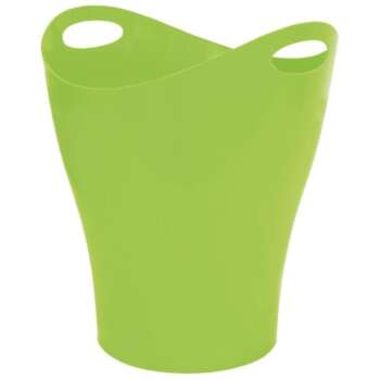 PAPELERA MAKRO PLASTICO OVALADA VERDE