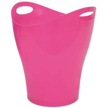 PAPELERA MAKRO PLASTICO OVALADA ROSA