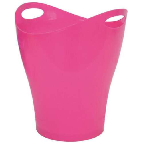 PAPELERA MAKRO PLASTICO OVALADA ROSA