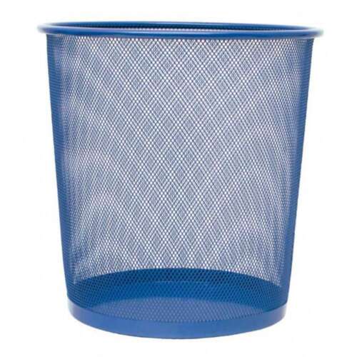 PAPELERA PLUS METAL PEQUEÑA REJI.AZUL