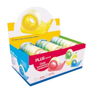 CINTA ADHESIVA PLUS 12X10M PORTARROLL