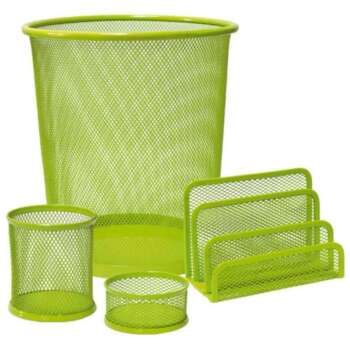 SET ESCRITORIO PLUS REJILLA VERDE 4PZ