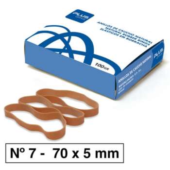 BANDAS ELASTICAS N°7 5MM CAJA 100GR
