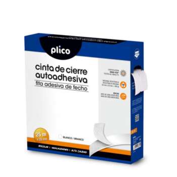 CREMALLERA TEXTIL AUTOADH. 25M BLANCO