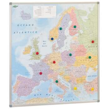 MAPA MURAL 113X101 EUROPA M.ALUMINIO