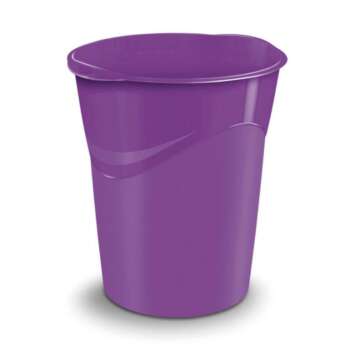 PAPELERA GLOSS PLASTICO 14L VIOLETA