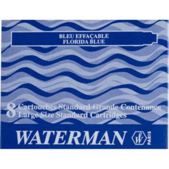 CARTUCHO PLUMA WATERMAN AZUL FLOR/8UD