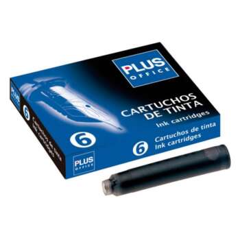 CARTUCHO PLUMA PLUS NEGRO /6UD