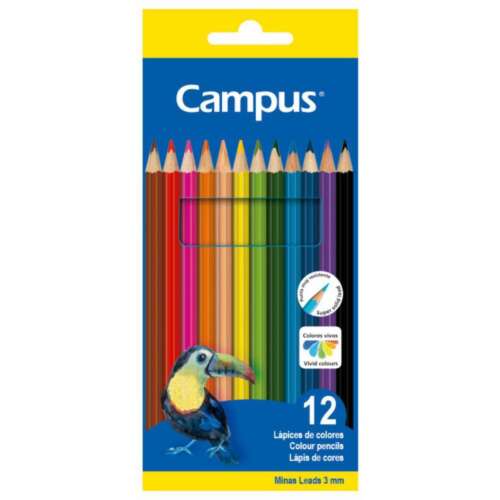 LAPICES COLORES CAMPUS HEXAGON.12COL