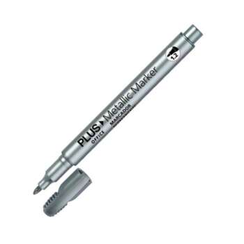 ROTULADOR PLUS METALLIC MARKER PLATA