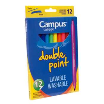 ROTULADOR CAMPUS DOBLE PUNTA 12 COLOR