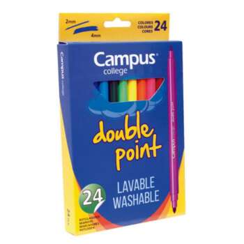 ROTULADOR CAMPUS DOBLE PUNTA 24 COLOR