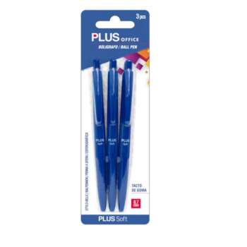 BOLIGRAFO PLUS SOFT AZUL /BL.3UD
