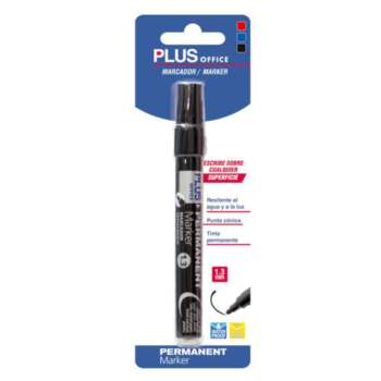 ROTULADOR PLUS MARKER 1.3 NEGRO/BL.1U