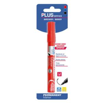 ROTULADOR PLUS MARKER 1.3 ROJO/BL.1U