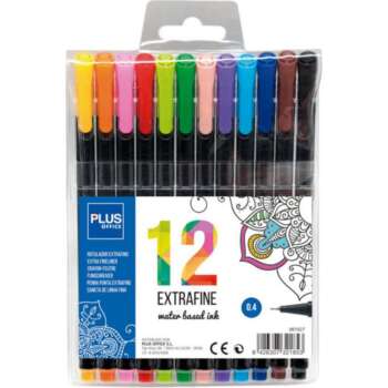 ROTULADOR PLUS EXTRAFINO 12COLORES