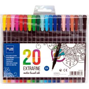 ROTULADOR PLUS EXTRAFINO 20COLORES