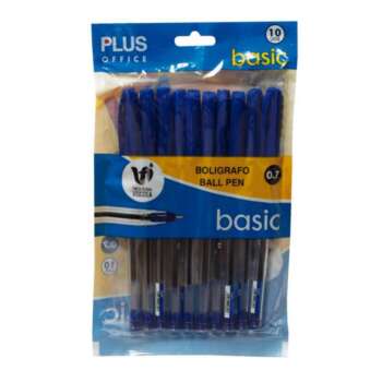 BOLIGRAFO PLUS BASIC AZUL /BOLSA 10U