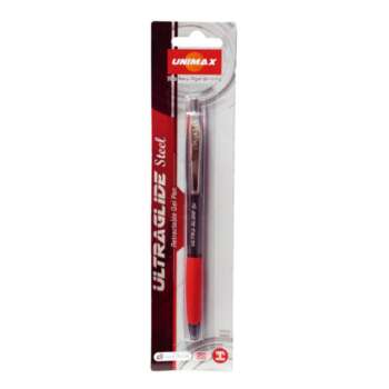 BOLIGRAFO UNIMAX ULTRAGEL ROJO/BL.1UD