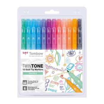 ROTULADOR TOMBOW TWINTONE PASTEL/12UD