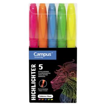 FLUORESCENTE PEN CAMPUS 5 COLORES