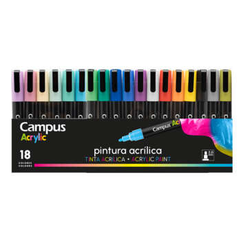 ROTULADOR CAMPUS ACRYLIC PACK 18