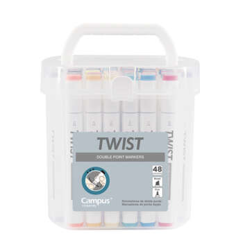 ROTULADOR TWIST DOBLE PUNTA 48 COLOR