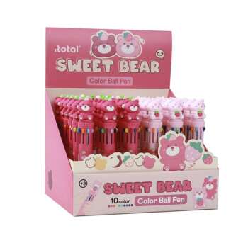 BOLIGRAFO ITOTAL OSO ROSA MULTICOLOR