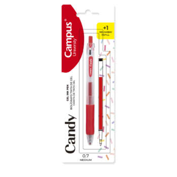 BOLIGRAFO CAMPUS CANDY ROJO C/RECAMB