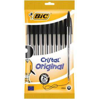 BOLIGRAFO BIC CRISTAL NEGRO /BL.10UD