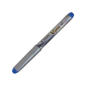 PLUMA PILOT V-PEN SILVER AZUL