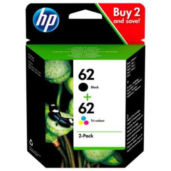 CARTUCHO HP 62 NEGRO+COLOR PK2