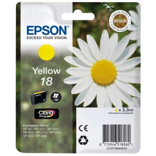 CARTUCHO EPSON 18 AMARILLO *
