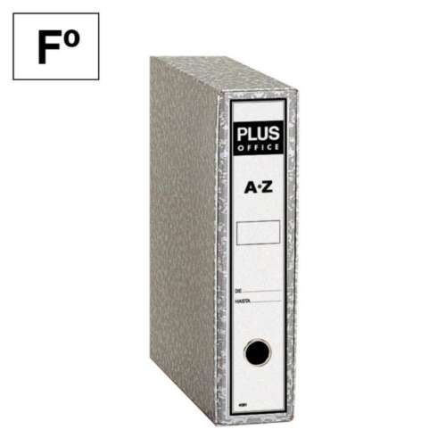 ARCHIVADOR PLUS Fº JASPEADO GRIS