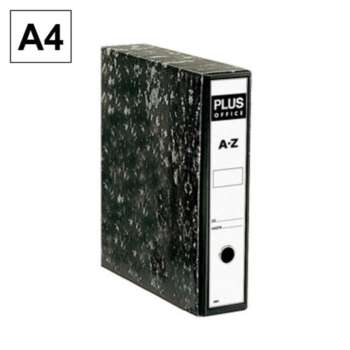 ARCHIVADOR PLUS A4 JASPEADO NEGRO