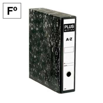 ARCHIVADOR PLUS Fº JASPEADO NEGRO