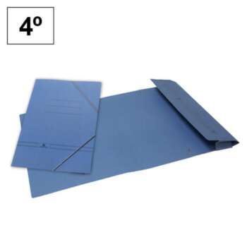 CARPETA CARTON MK 4º CON BOLSA AZUL