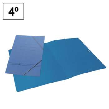 CARPETA CARTON MK 4º SIN SOLAPAS AZUL