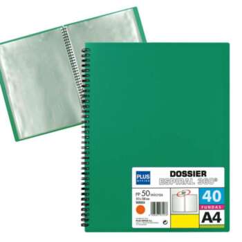CARPETA FUNDAS PLUS ESPIRAL 40F VERDE