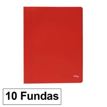 CARPETA FUNDAS PLUS A4 ECO 10F ROJO