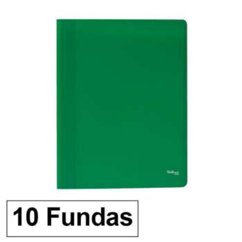 CARPETA FUNDAS PLUS A4 ECO 10F VERDE