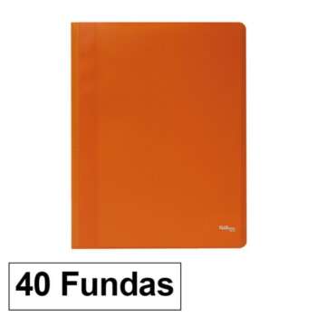 CARPETA FUNDAS PLUS A4 ECO 40F NARANJ
