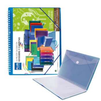 CARPETA FUNDAS PLUS ESP.GOMA 20F AZUL