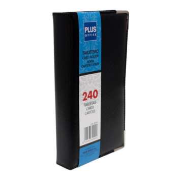 TARJETERO PLUS PVC T.RIGIDA 240T.NEGR