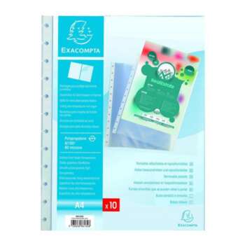 RECAMBIO FUNDAS EXACOMPTA 20F TRANSP.