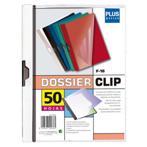 DOSSIER PLUS A4 PINZA F-18 50H BLANCO