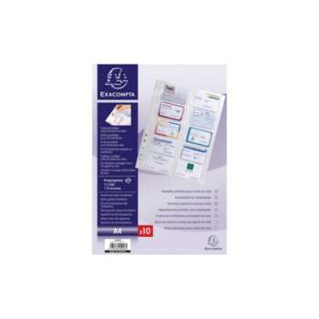 FUNDA TARJETERO EXACOMPTA PP A4 10U