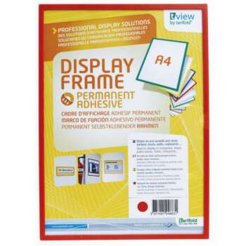 FUNDA TARIFOLD COLGAR A4 ADHES.ROJO